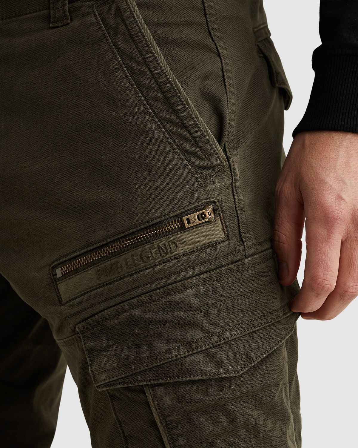 PME Legend Nordrop relaxed fit cargobroek met allover print