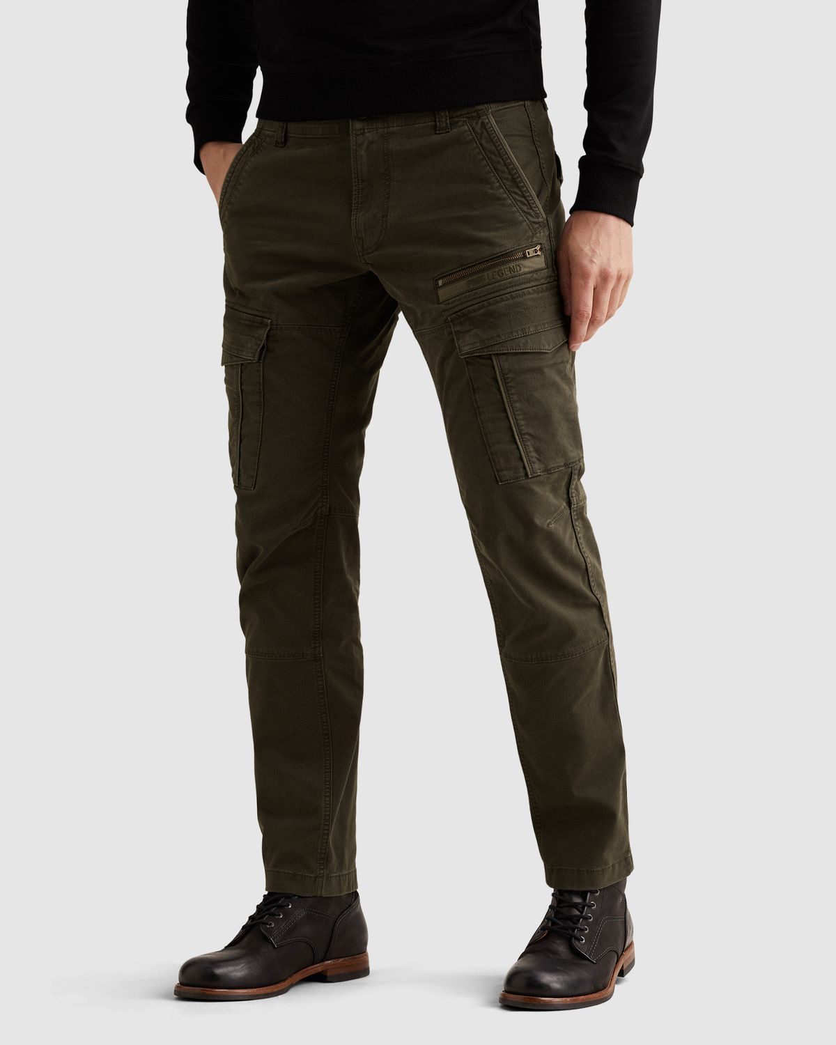 PME Legend Nordrop relaxed fit cargobroek met allover print