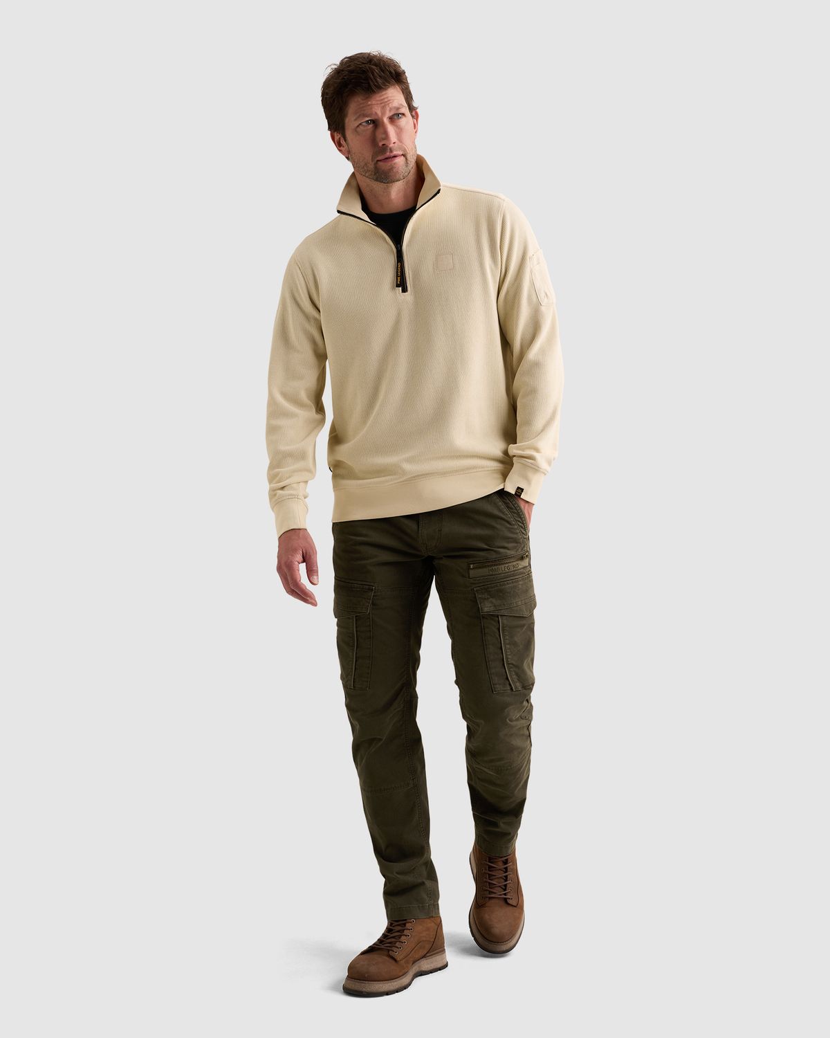 PME Legend Nordrop relaxed fit cargobroek met allover print