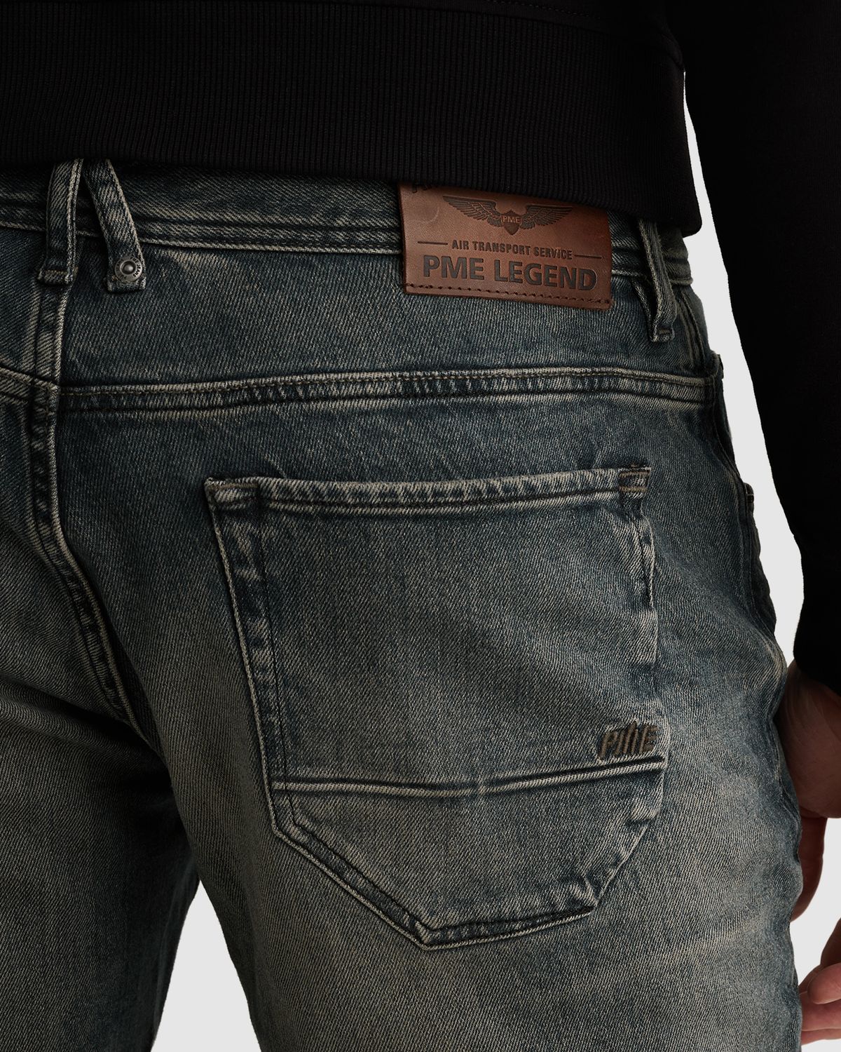 PME Legend Wingload relaxed fit jeans met destroy- en repair details