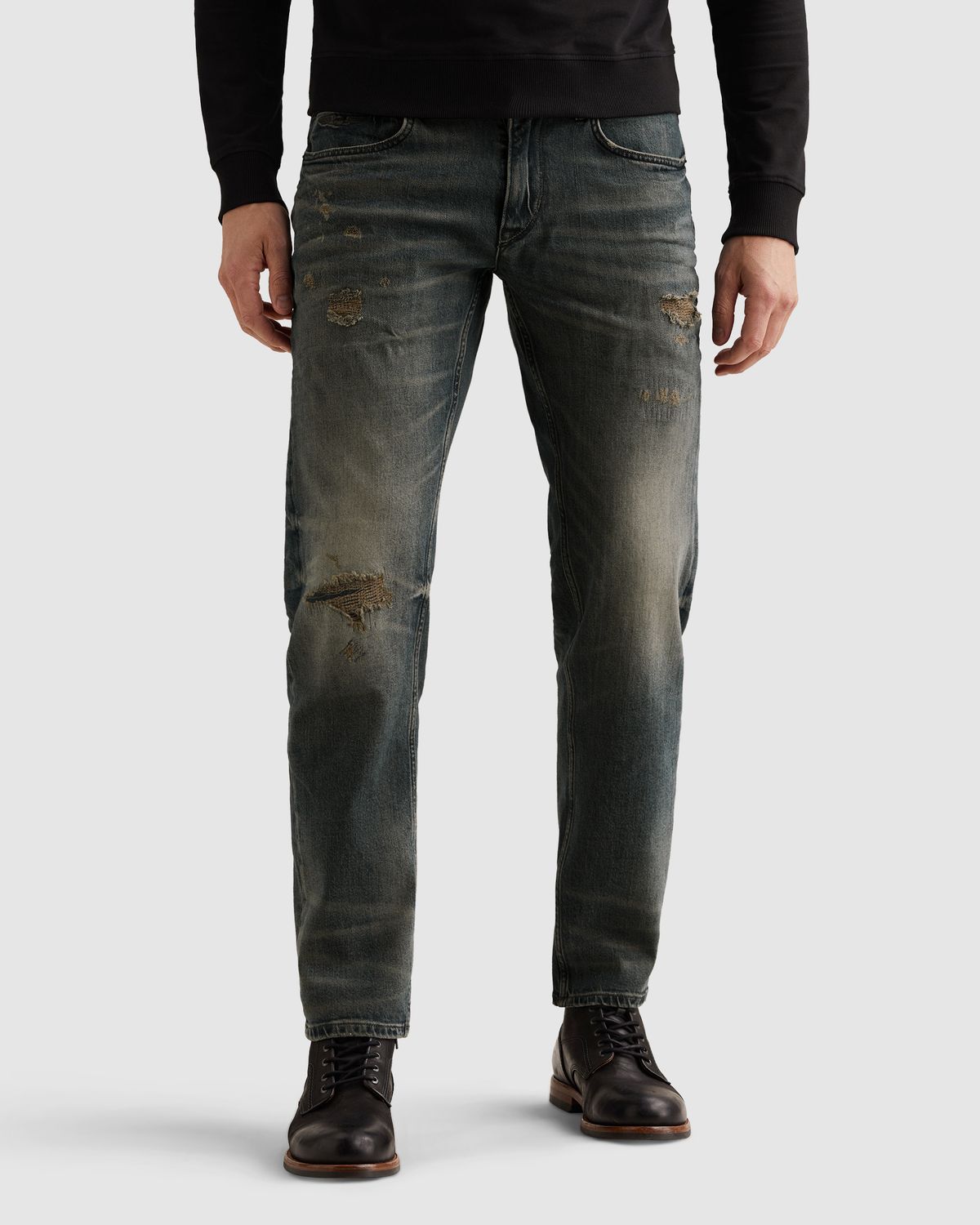 PME Legend Wingload relaxed fit jeans met destroy- en repair details