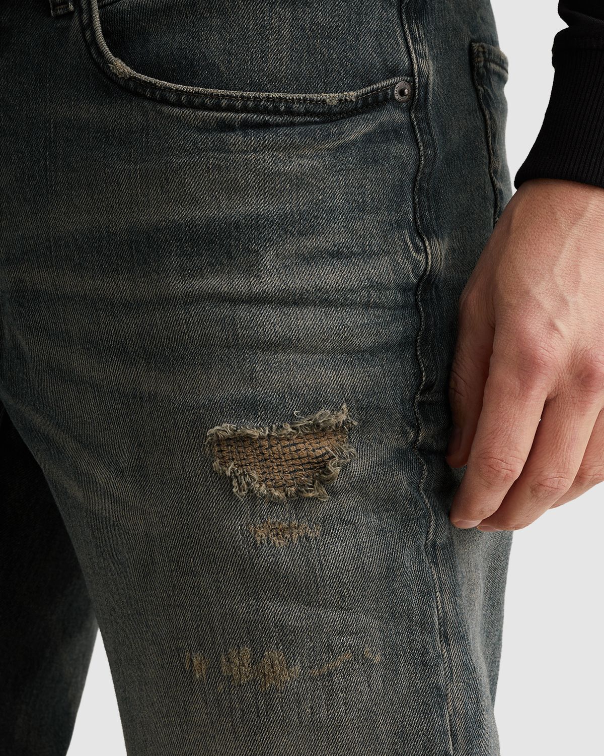PME Legend Wingload relaxed fit jeans met destroy- en repair details