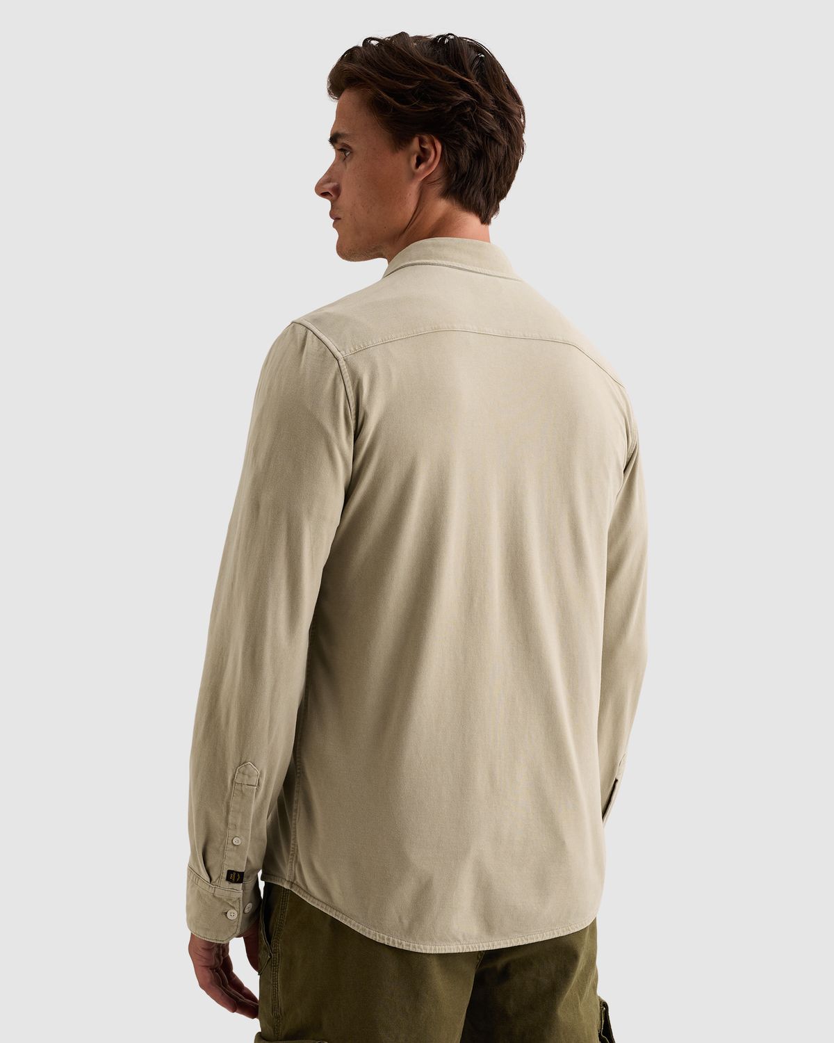 PME Legend Overhemd met garment-dye wassing en borstzak