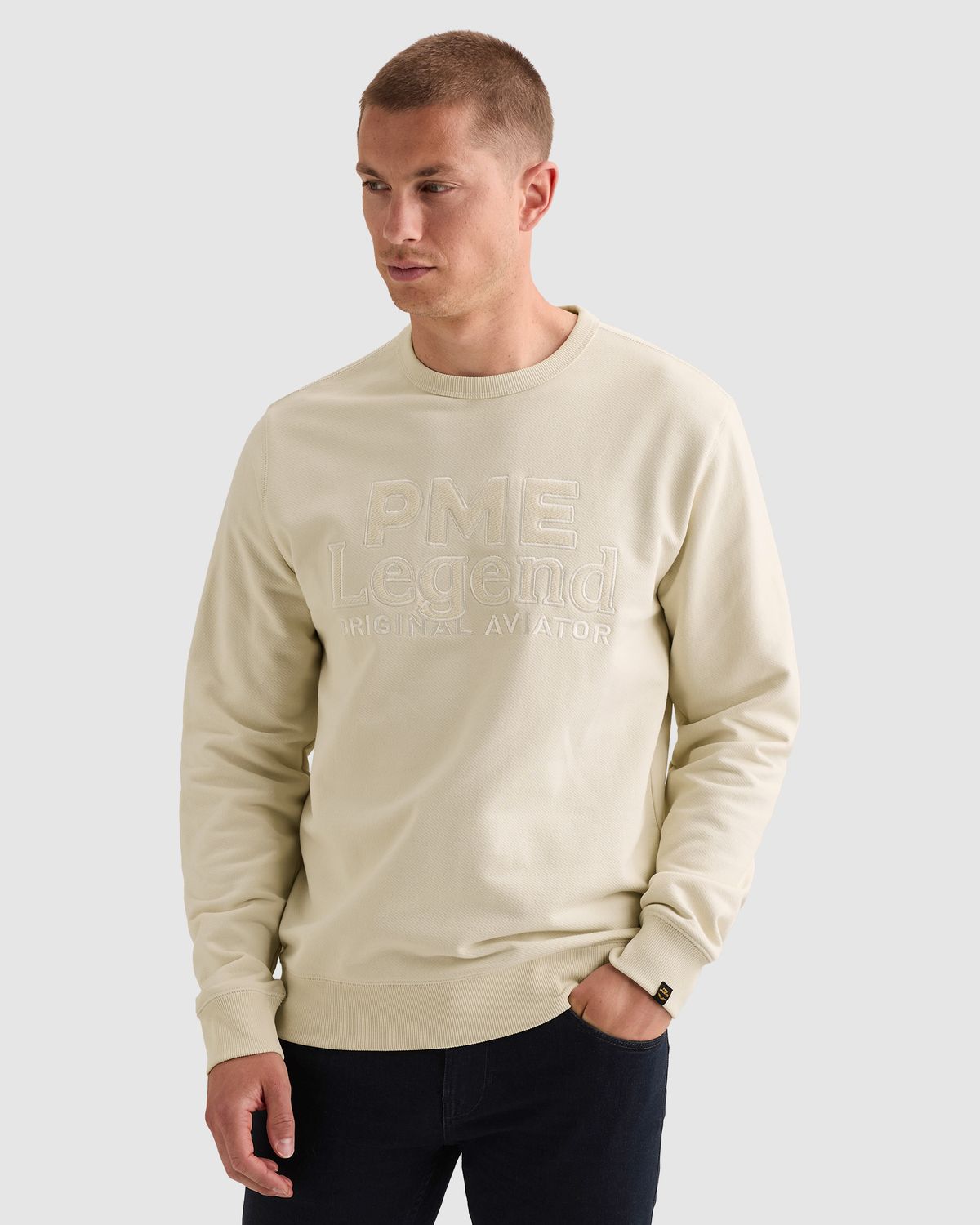 PME Legend Sweatshirt met ronde hals en artwork