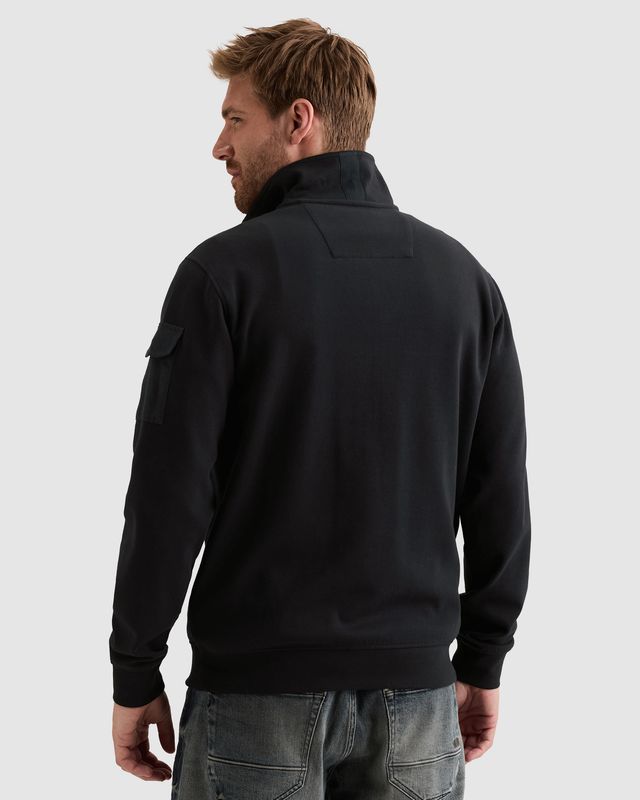 PME Legend Sweatshirt met halve rits en badge