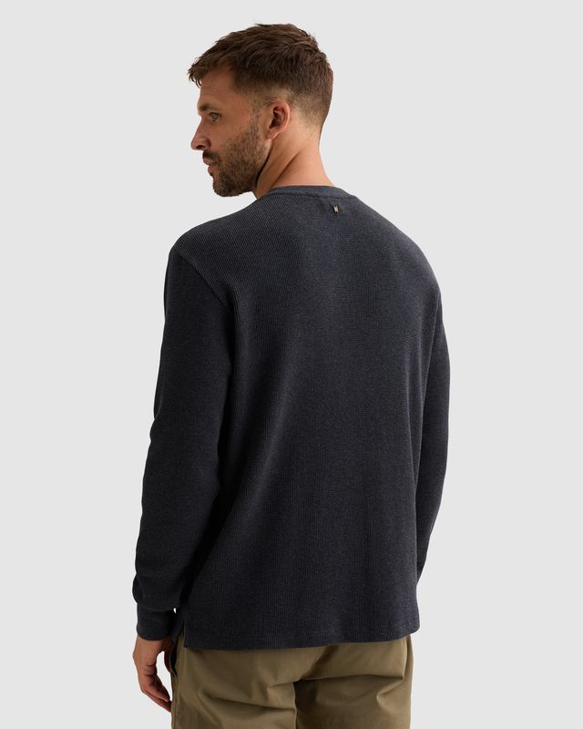PME Legend Long sleeve r-neck waffle melange Salute PTS2608500