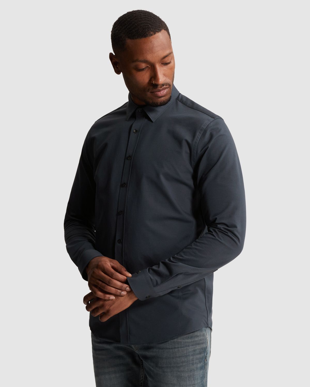 Cast Iron Overhemd van twill jersey