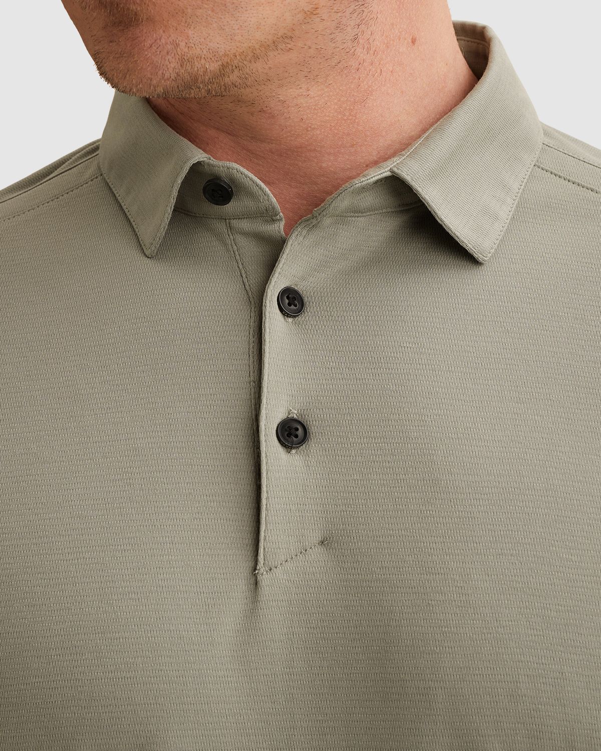 Vanguard Polo van interlock jersey met structuur