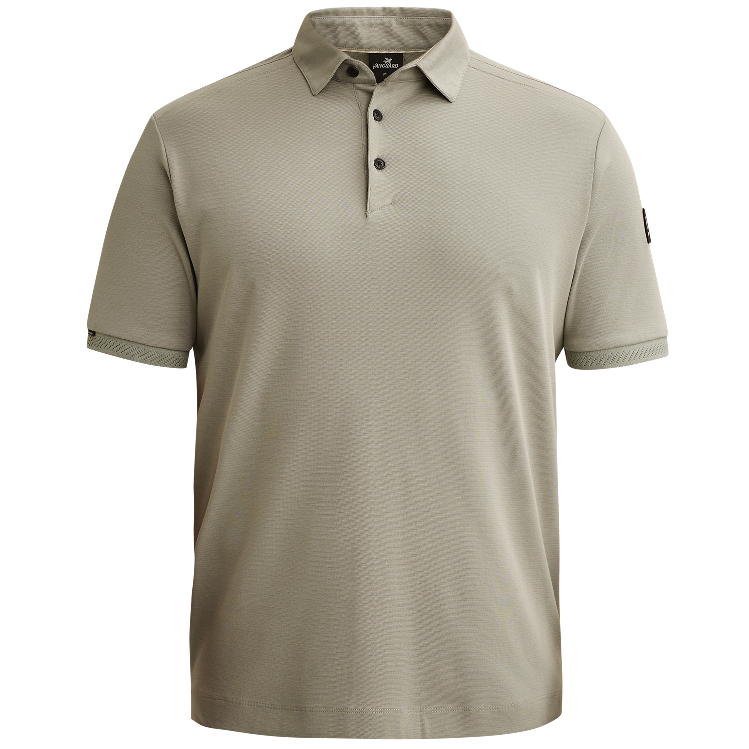 Vanguard Polo van interlock jersey met structuur