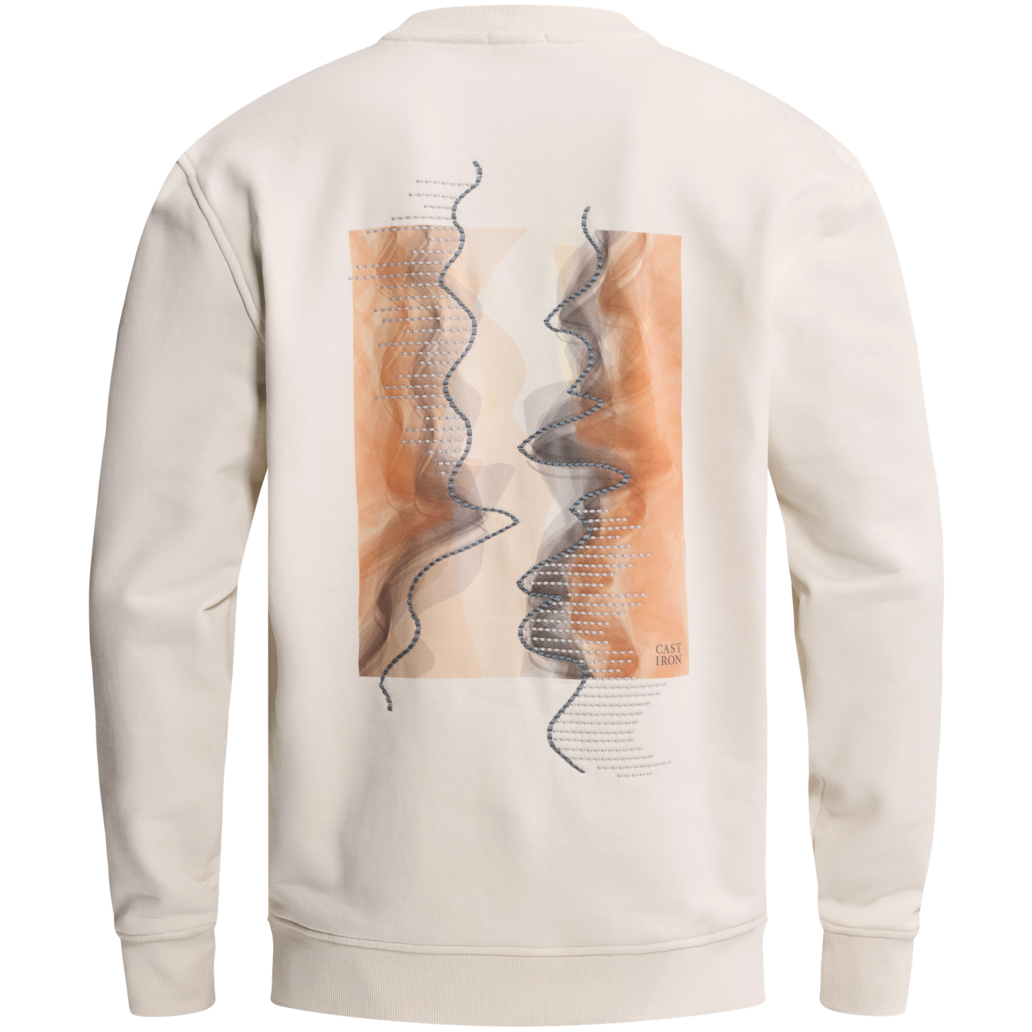 Cast Iron Sweatshirt met artwork op de achterkant en ronde hals