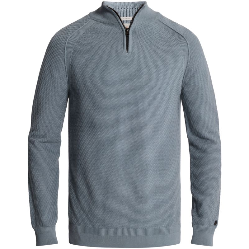 Cast Iron Half zip collar slim fit cotton ea Blue Mirage CKW2608302