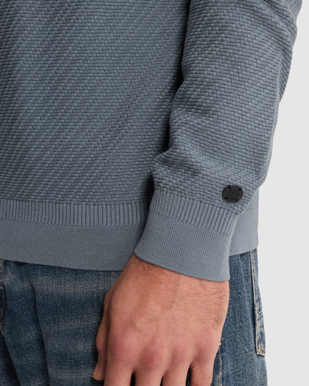 Cast Iron Half zip collar slim fit cotton ea Blue Mirage CKW2608302