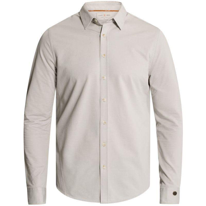 Cast Iron Overhemd van twill jersey met kentkraag