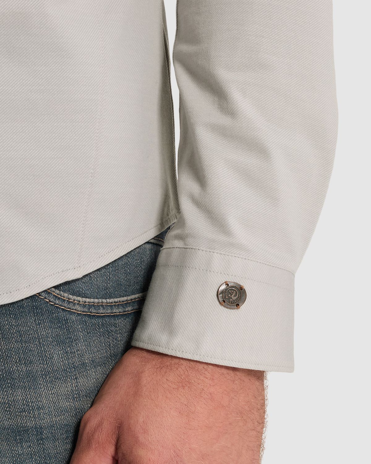 Cast Iron Overhemd van twill jersey met kentkraag