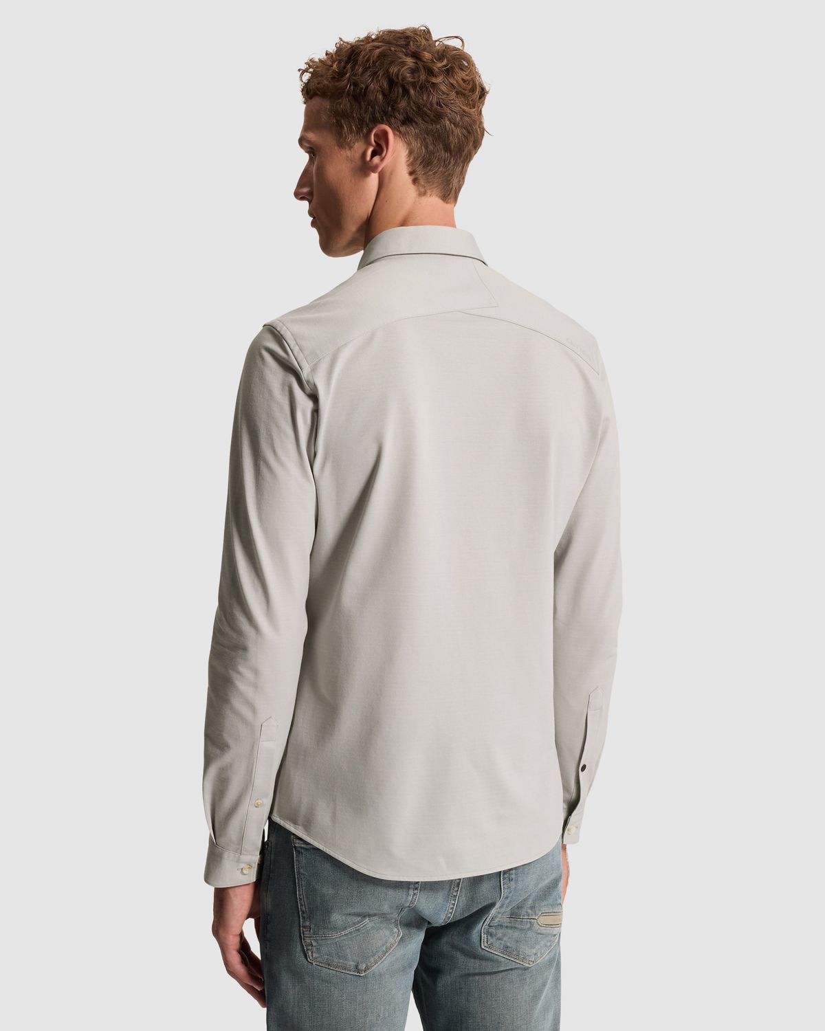 Cast Iron Overhemd van twill jersey met kentkraag