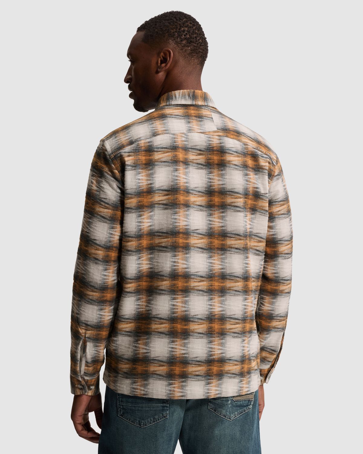 Cast Iron Overshirt met ruitpatroon en knoopsluiting