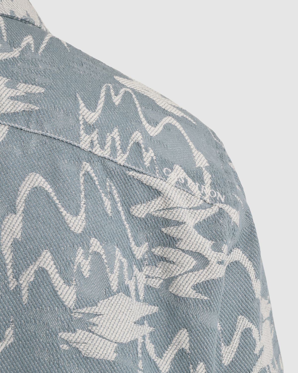 Cast Iron Long Overshirt met jacquardpatroon en knoopsluiting