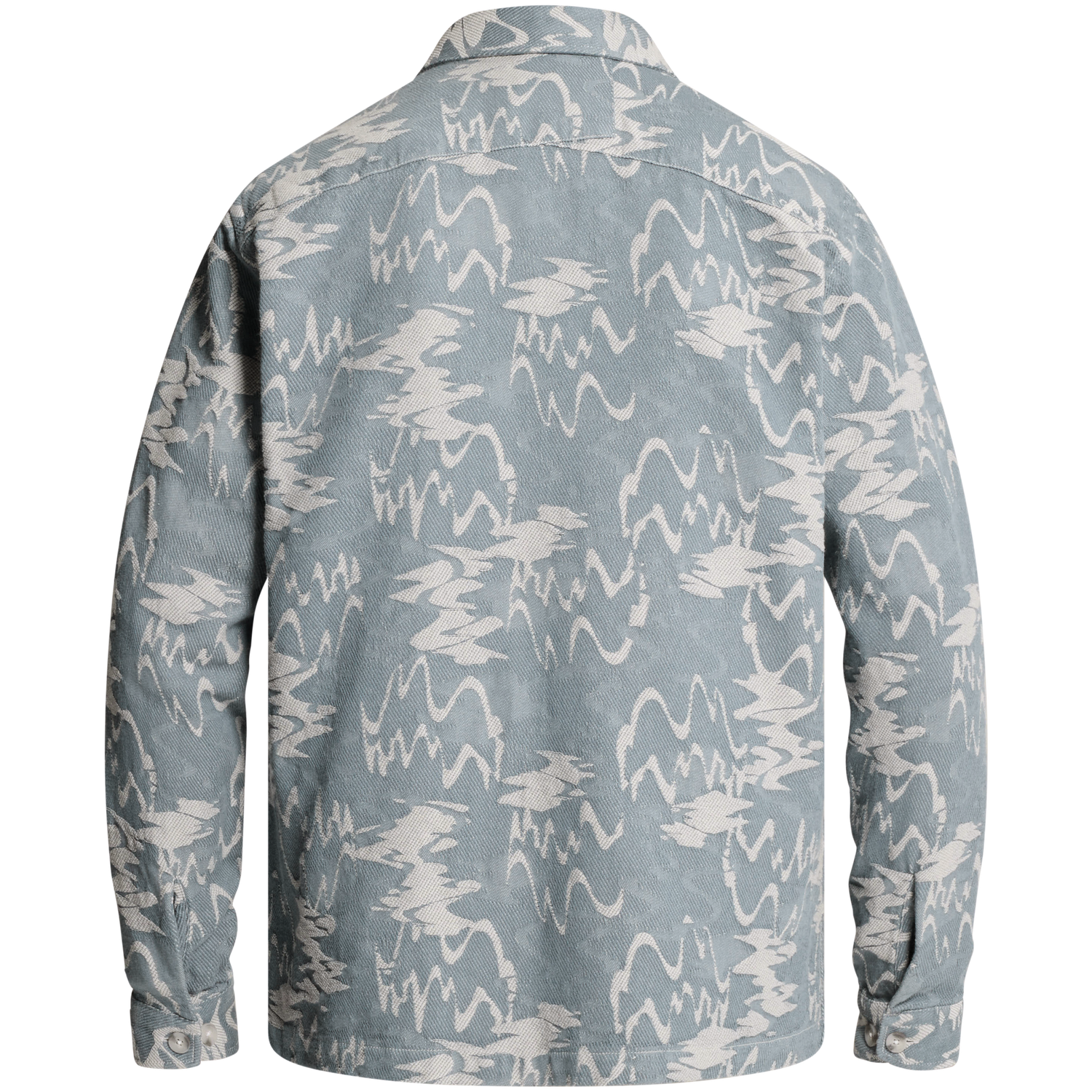 Cast Iron Long Overshirt met jacquardpatroon en knoopsluiting