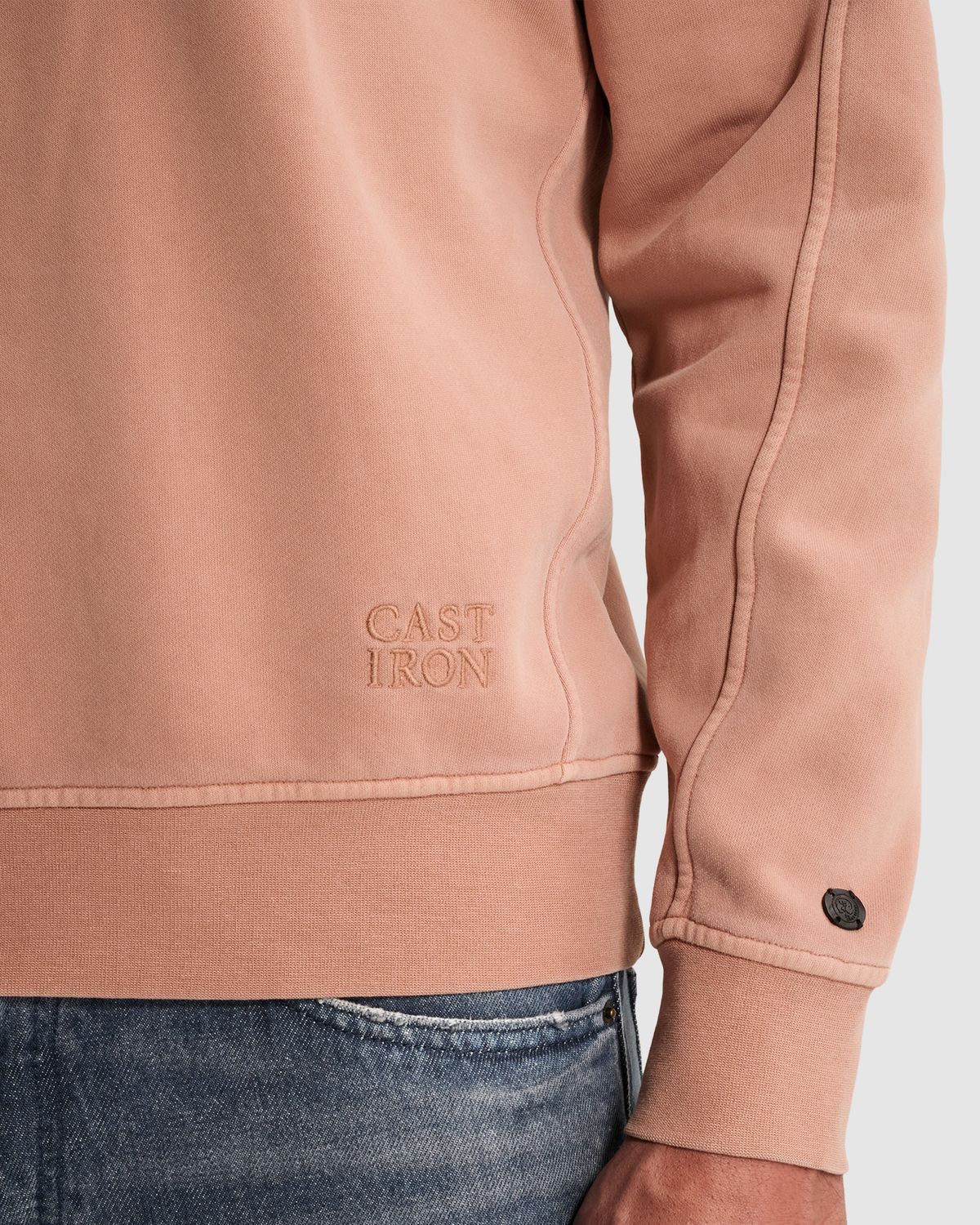 Cast Iron Sweatshirt met off-placed logo
