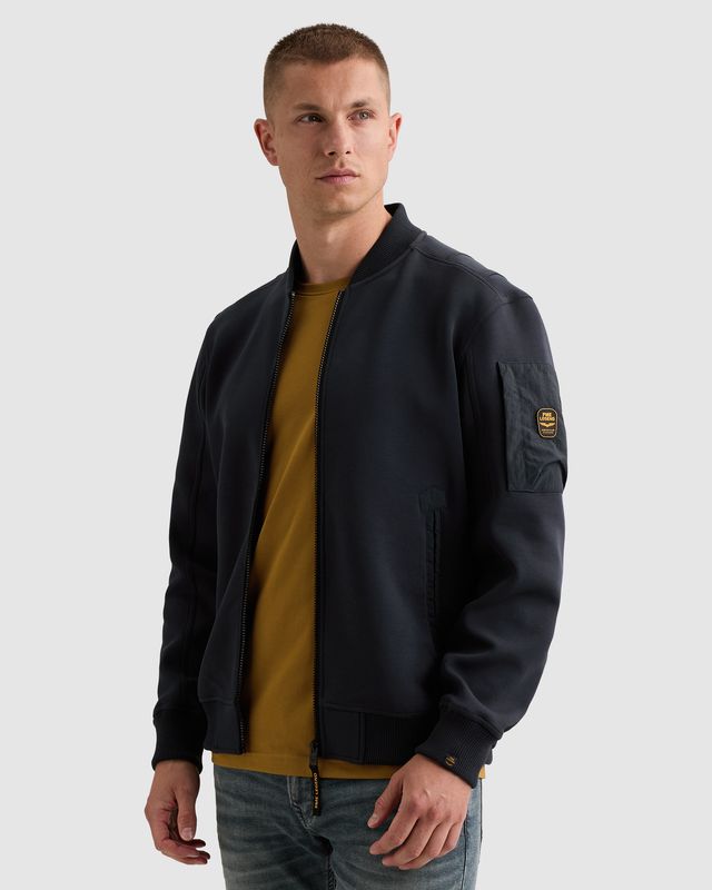 PME Legend Sweat jacket met ritssluiting en flight pocket
