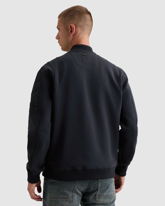 PME Legend Sweat jacket met ritssluiting en flight pocket