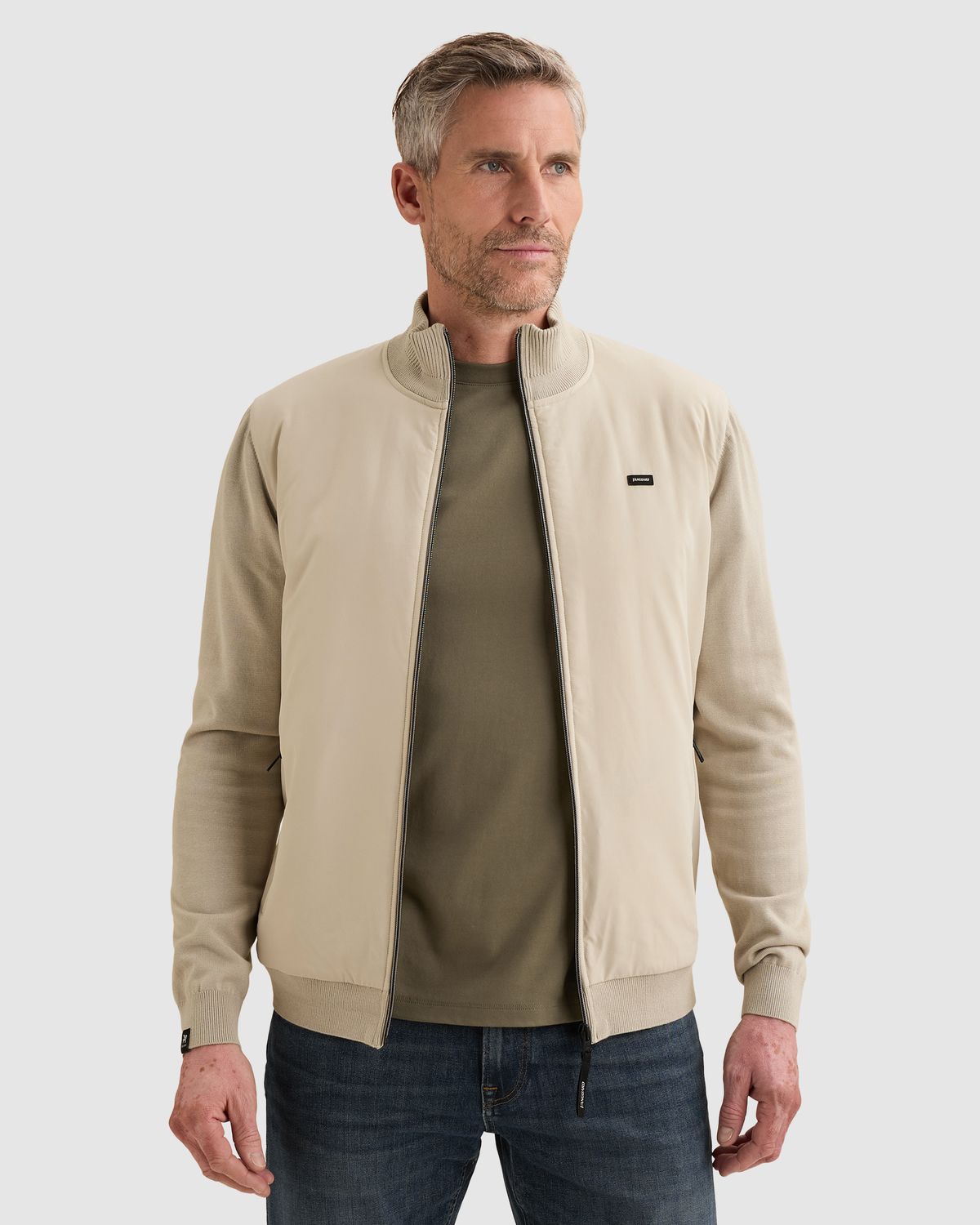 Vanguard Vest van katoen/modal met ritssluiting