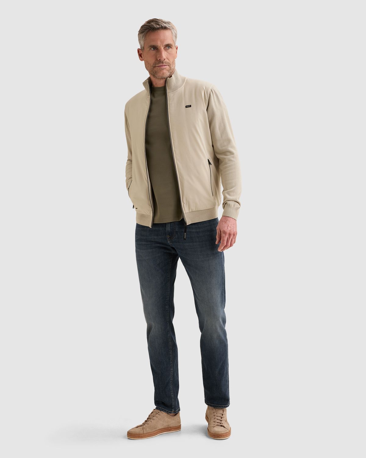 Vanguard Vest van katoen/modal met ritssluiting