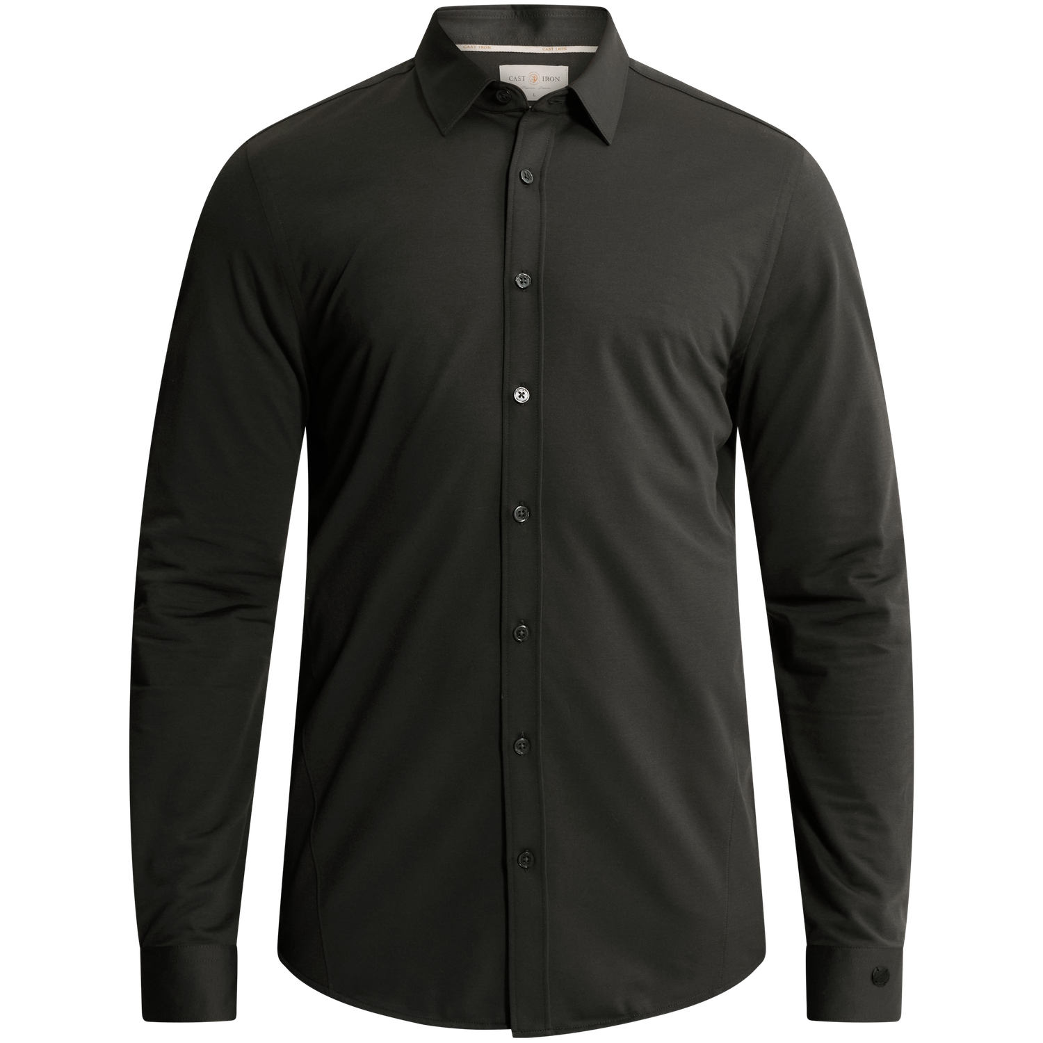 Cast Iron Overhemd van jersey met kentkraag