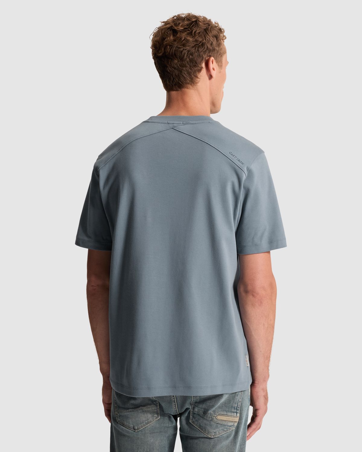 Cast Iron Regular fit T-shirt van interlock jersey