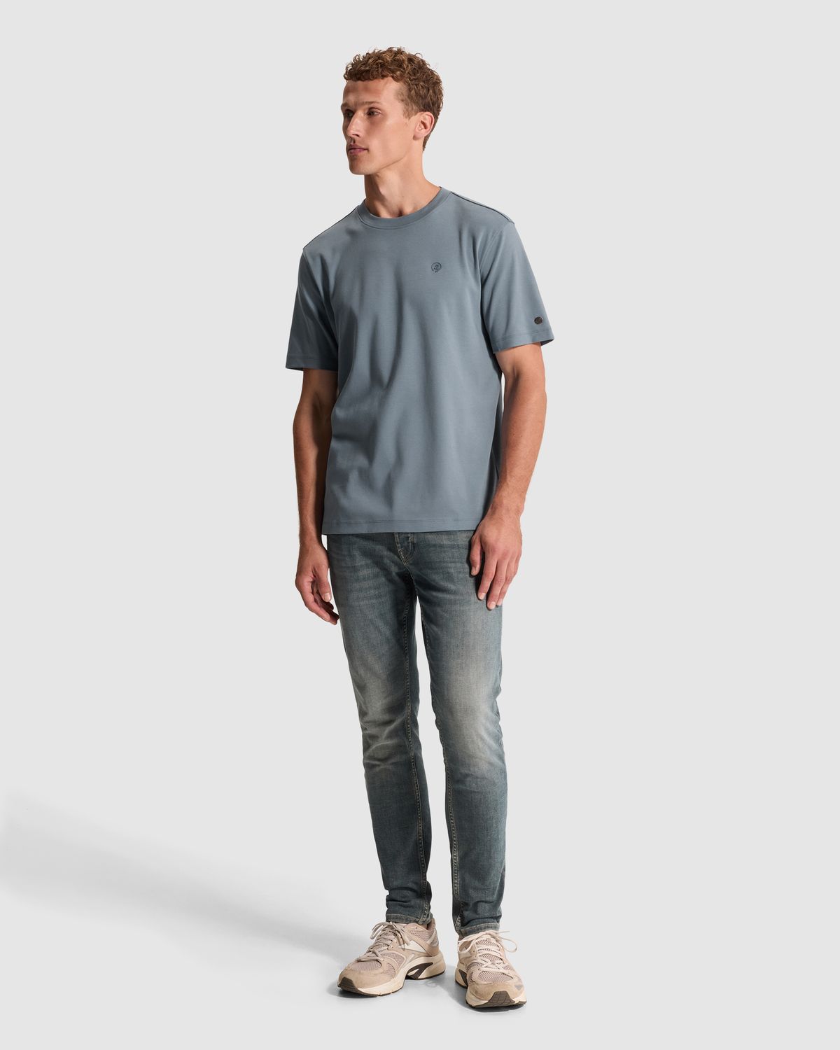 Cast Iron Regular fit T-shirt van interlock jersey