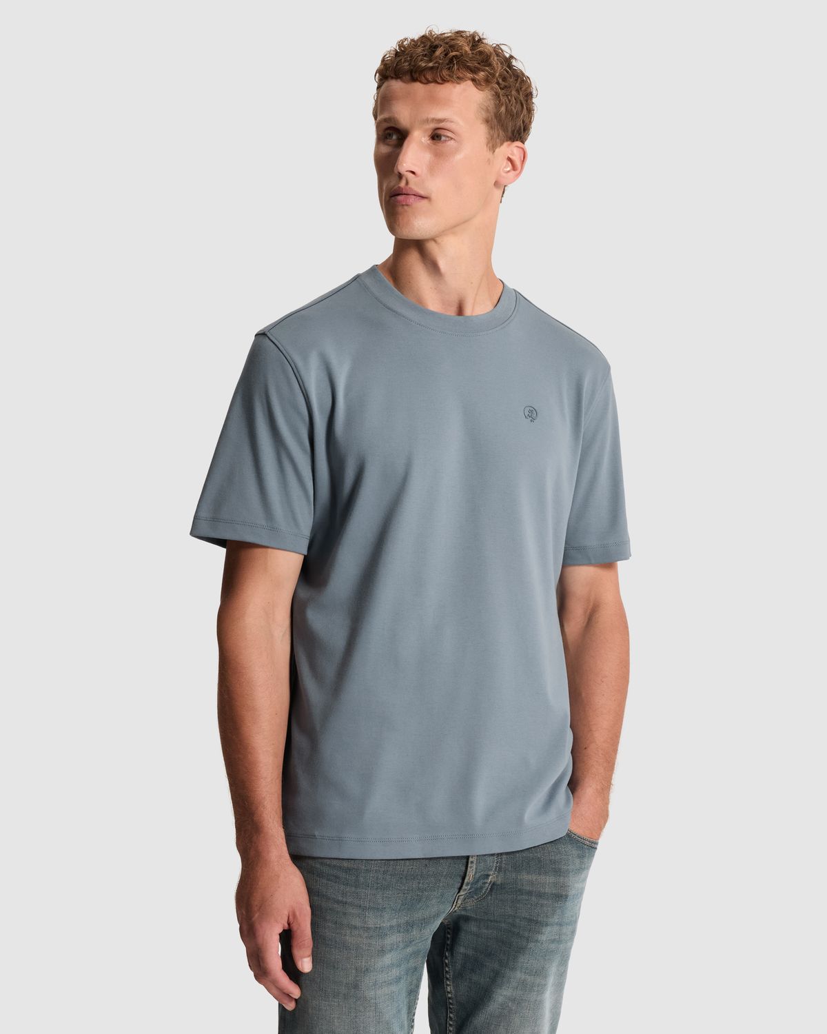 Cast Iron Regular fit T-shirt van interlock jersey
