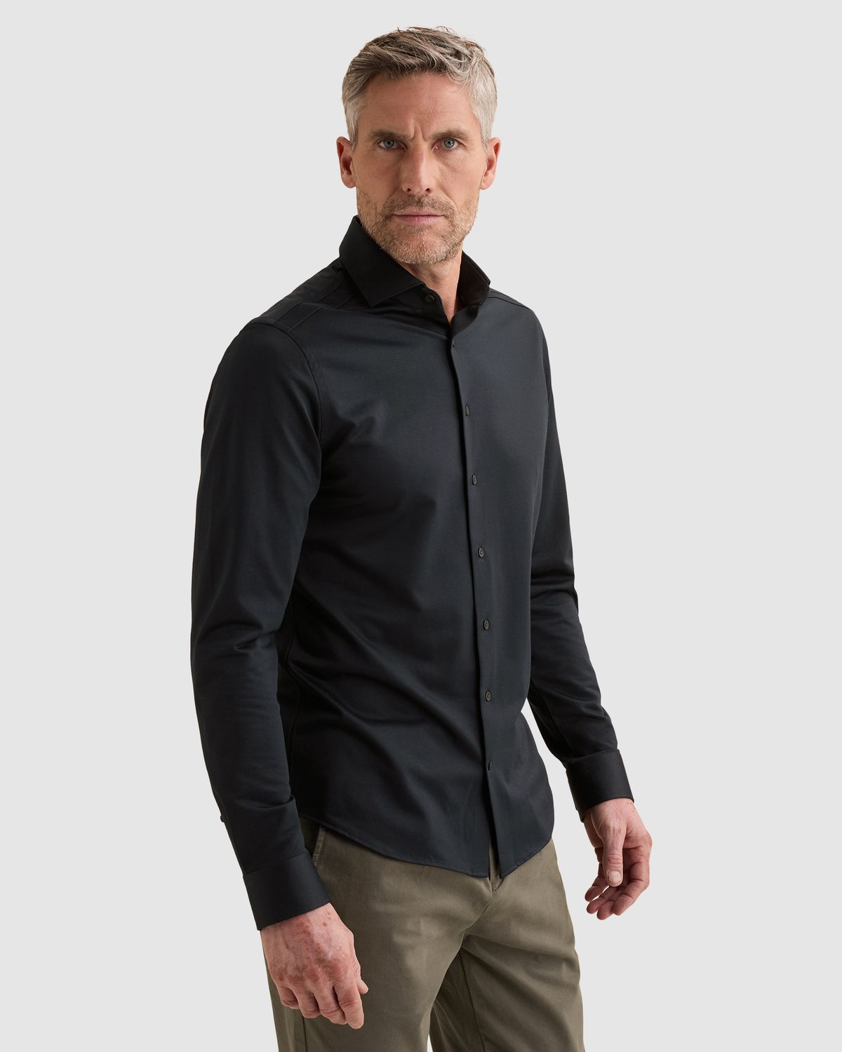 Vanguard Elevated Knit Shirt met widespread kraag