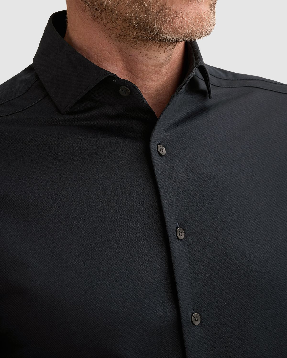Vanguard Elevated Knit Shirt met widespread kraag