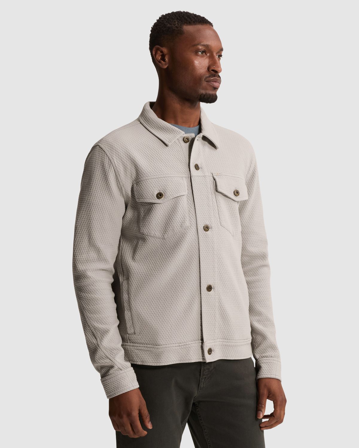 Cast Iron Sweat jacket met trucker look