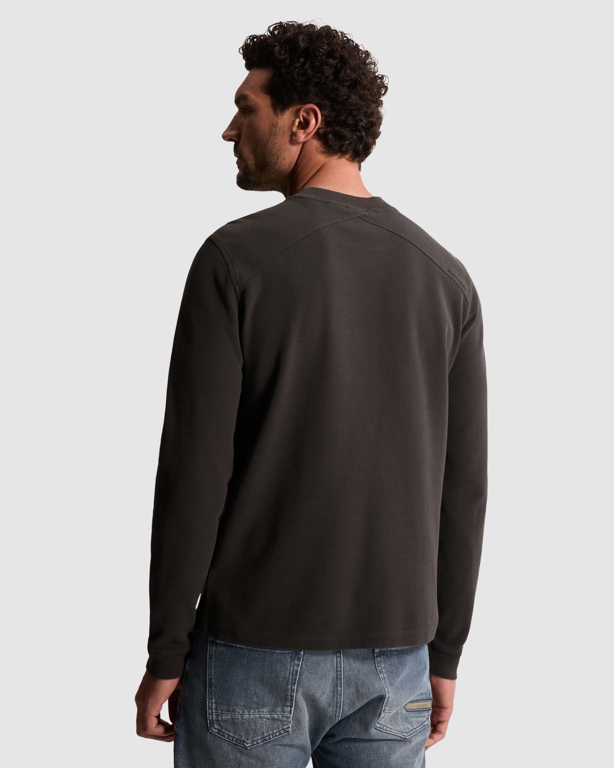 Cast Iron Regular fit T-shirt met lange mouwen
