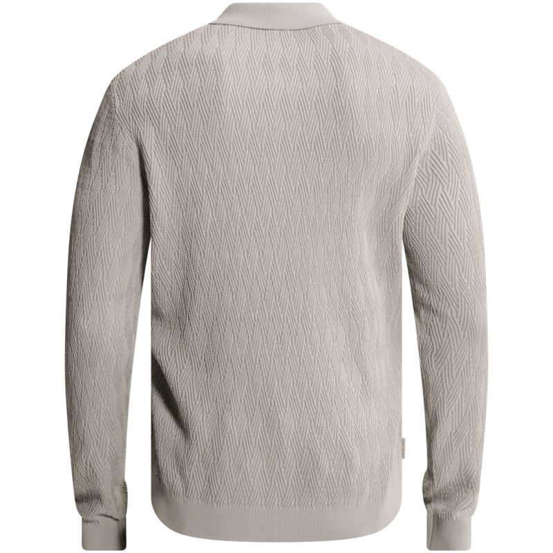 Cast Iron Trui van katoen/modal met polokraag