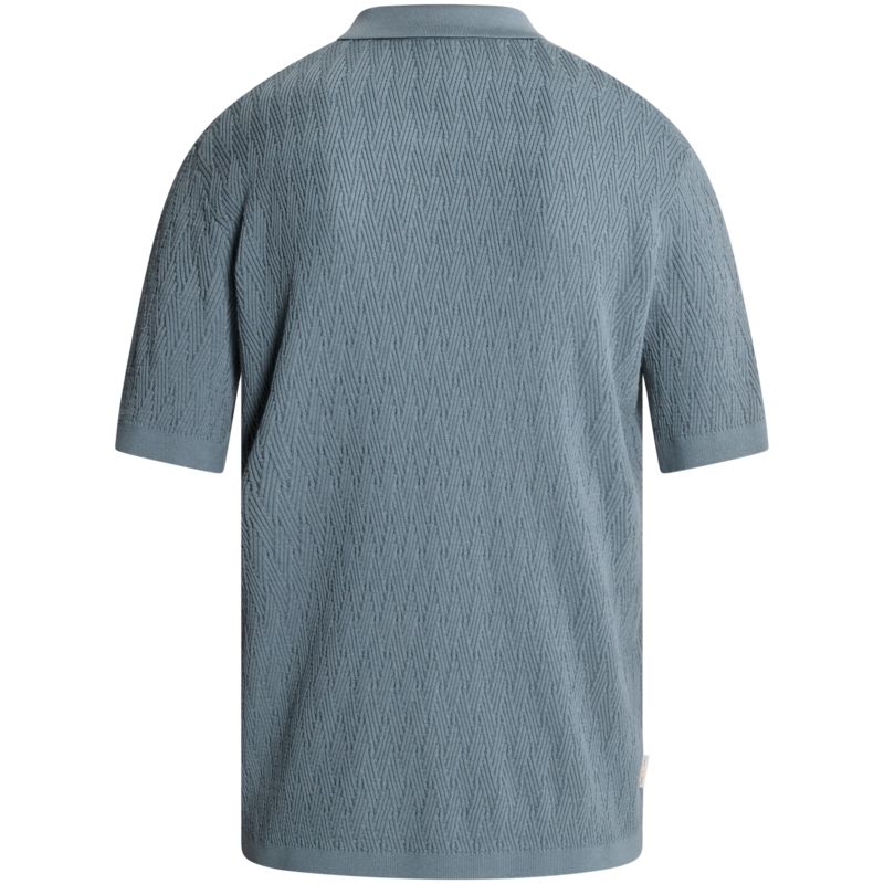 Cast Iron Polo van katoen/modal met rits