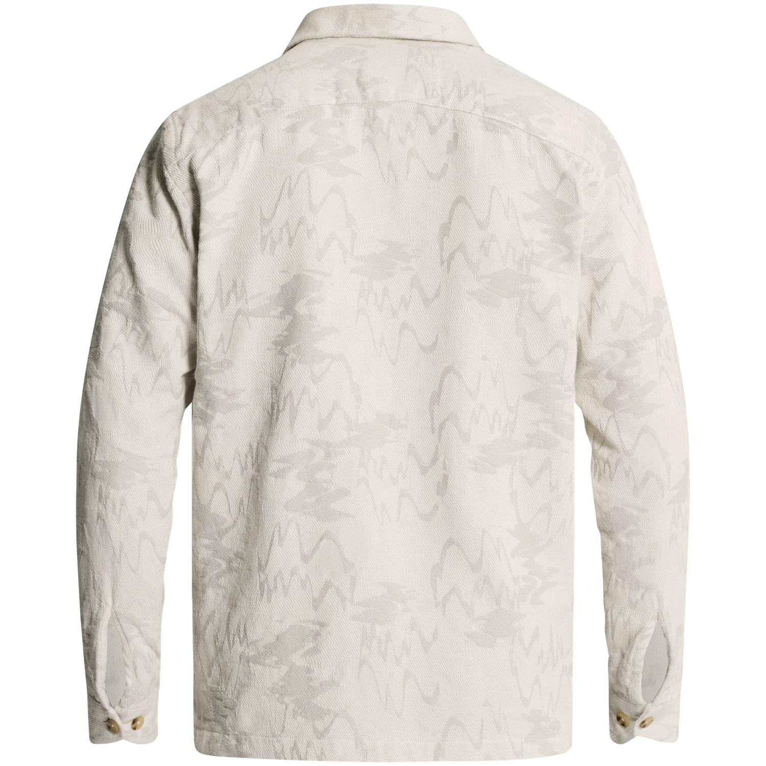 Cast Iron Long Overshirt met jacquardpatroon en knoopsluiting