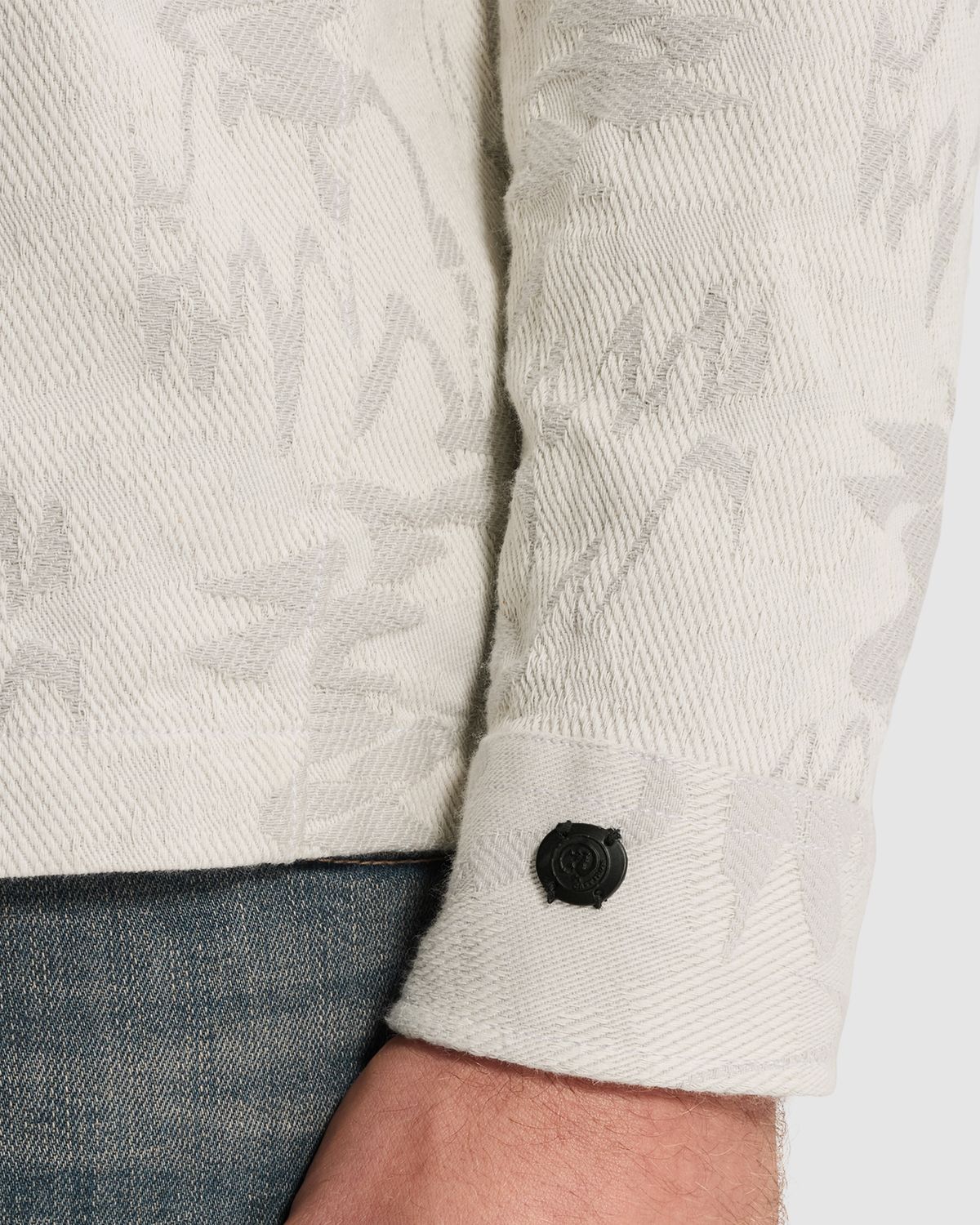 Cast Iron Long Overshirt met jacquardpatroon en knoopsluiting