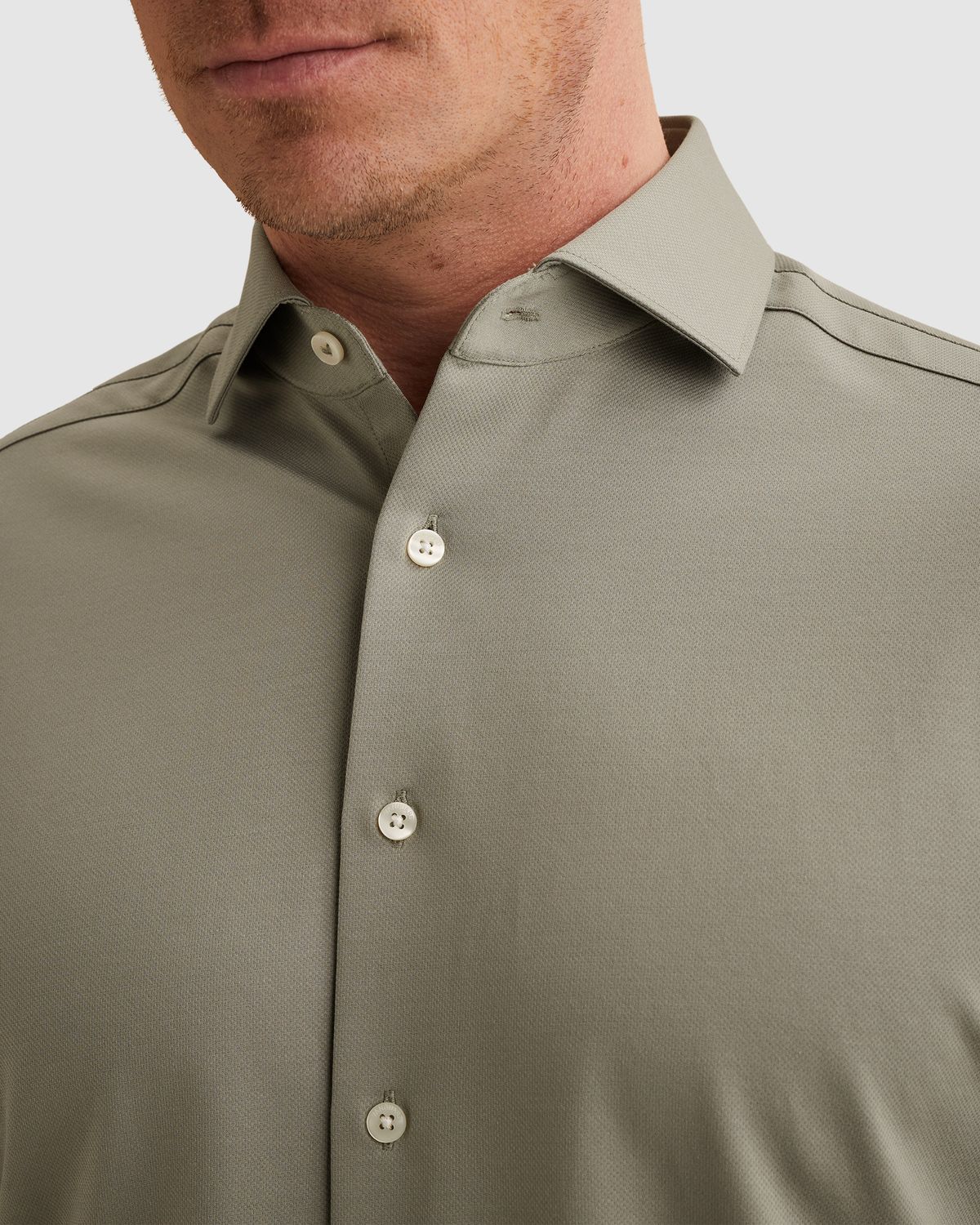 Vanguard Elevated Knit Shirt met widespread kraag