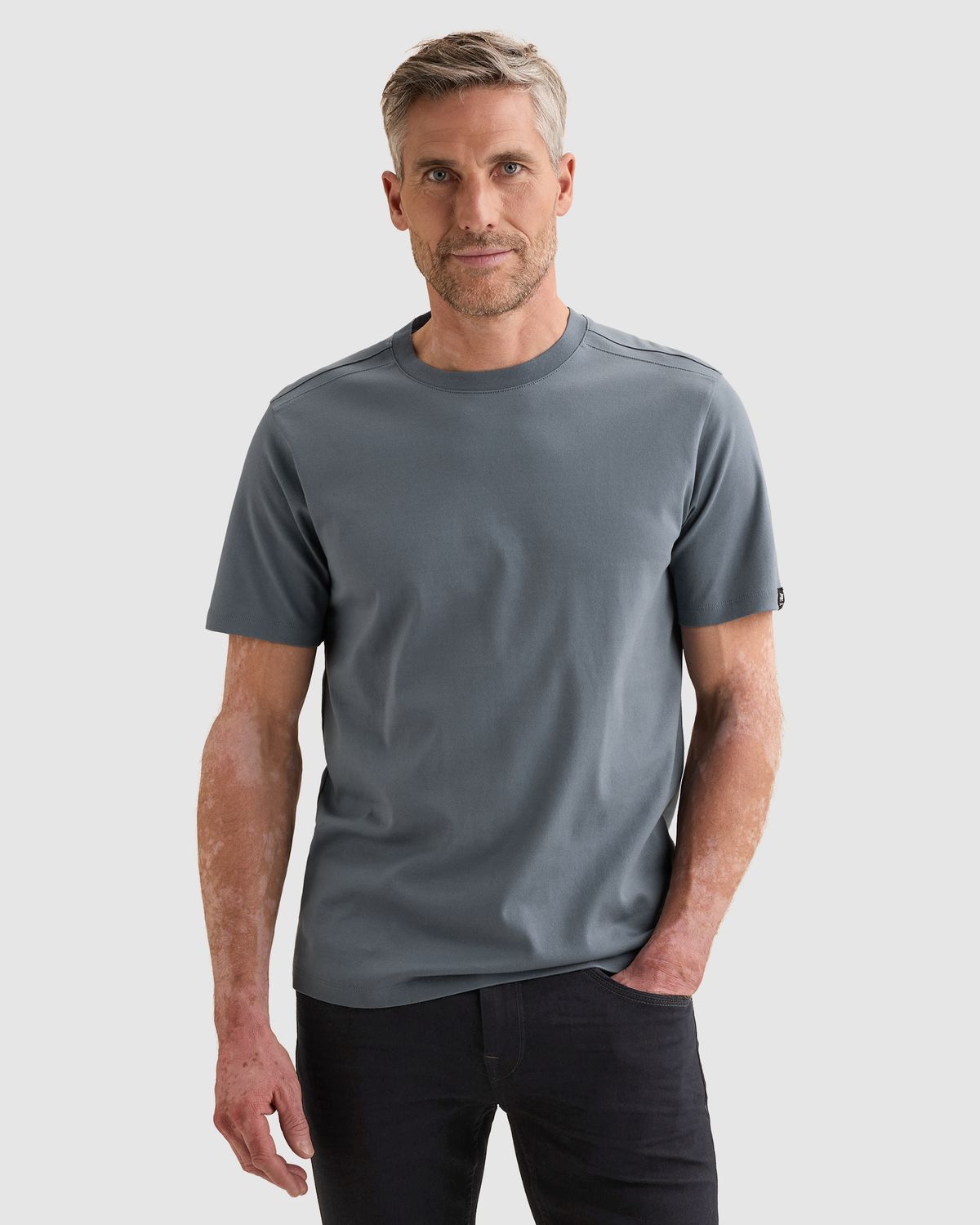 Vanguard T-shirt van gemerceriseerd katoen met ronde hals
