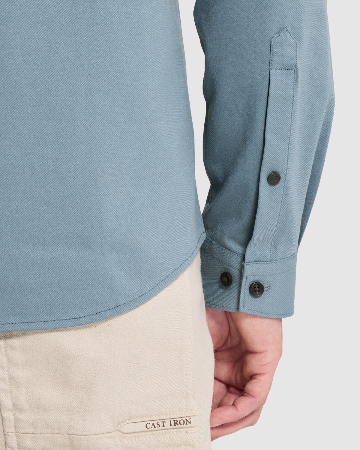 Cast Iron Overhemd van twill jersey met kentkraag