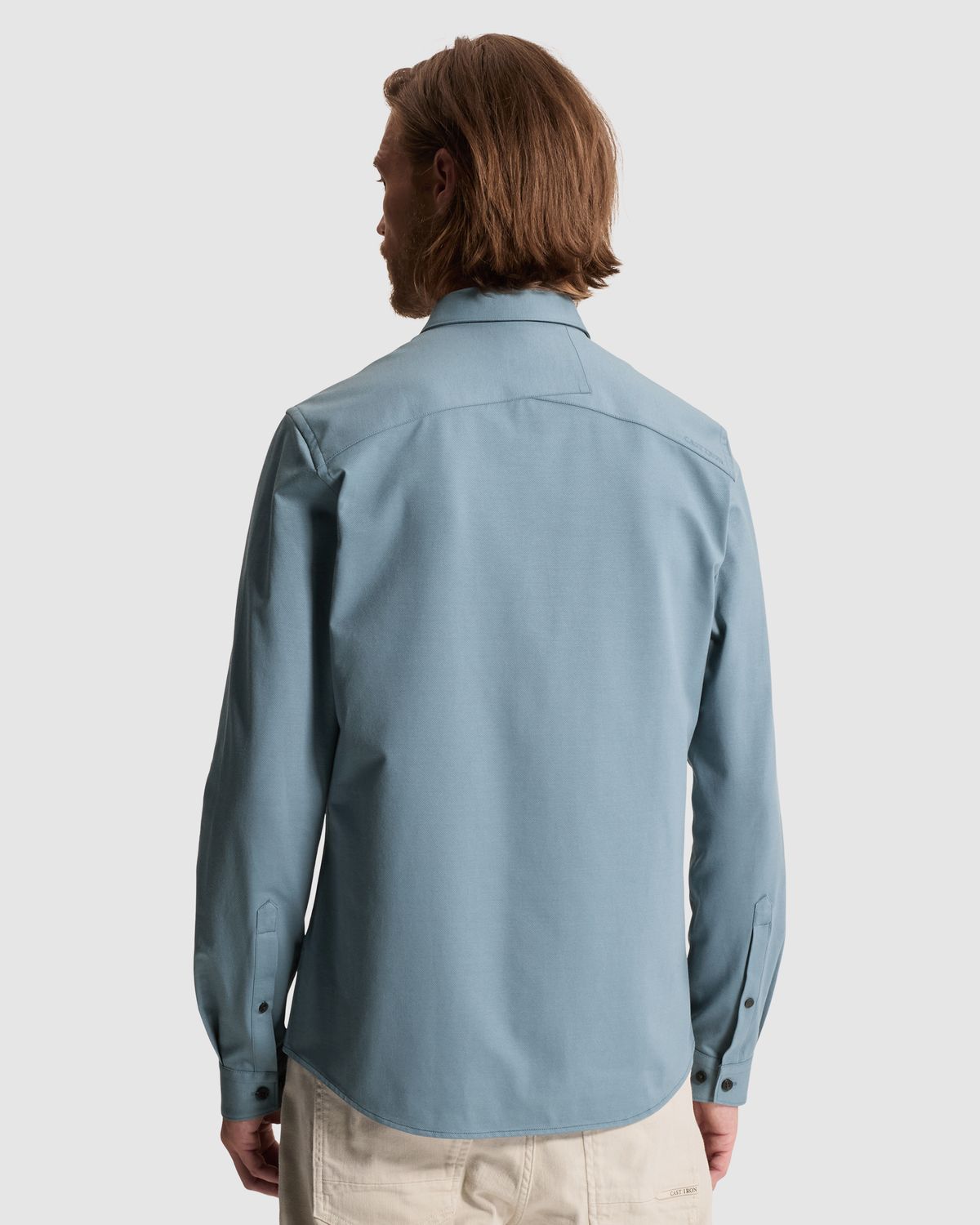 Cast Iron Overhemd van twill jersey met kentkraag