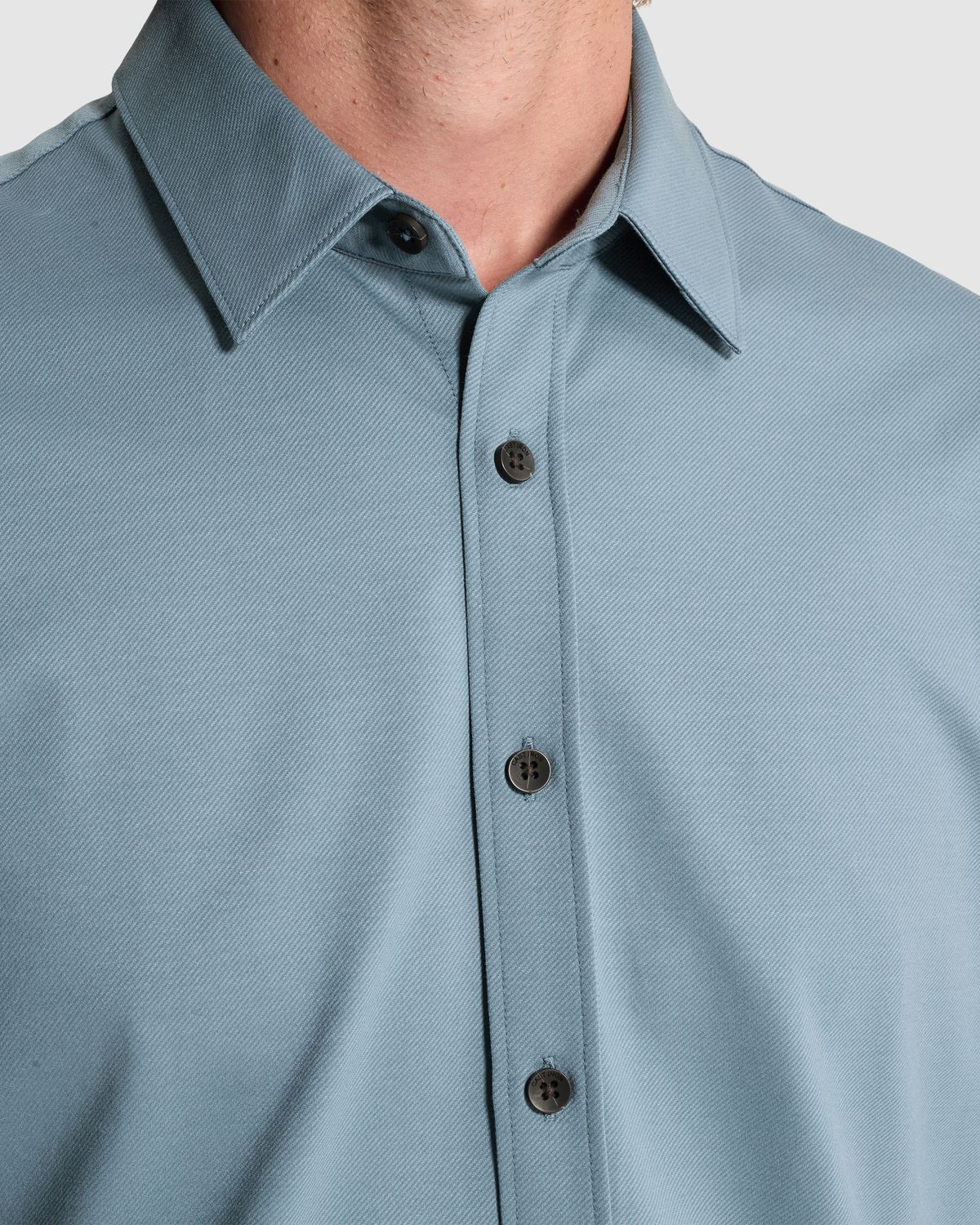 Cast Iron Overhemd van twill jersey met kentkraag