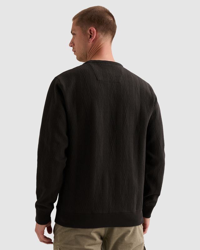 PME Legend Sweatshirt met allover jacquardpatroon en badge