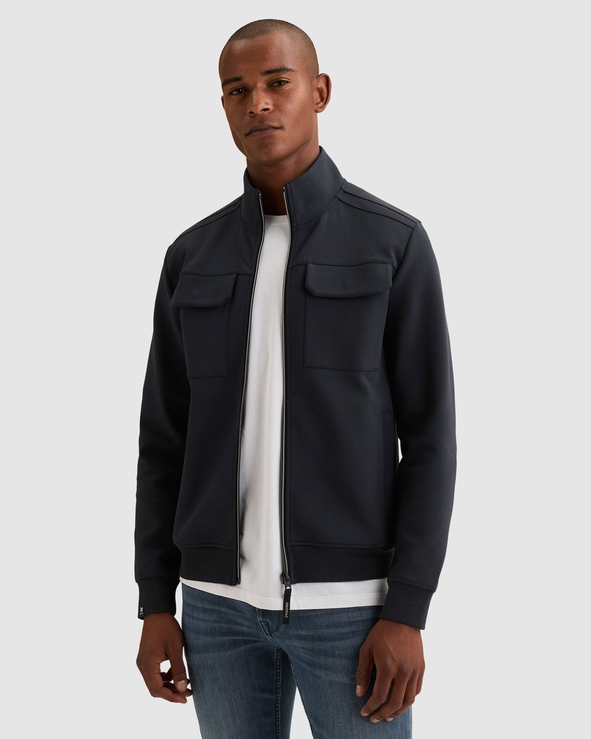 Vanguard Sweat jacket met ritssluiting en borstzakken