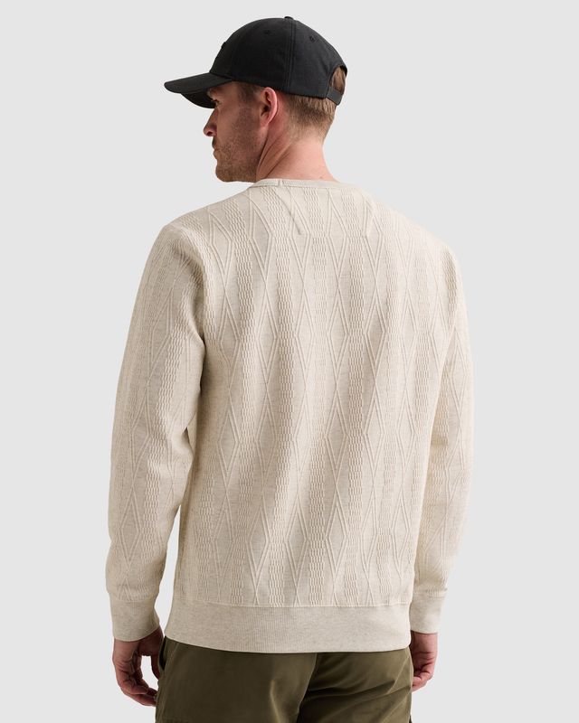 PME Legend Sweatshirt met allover jacquardpatroon en badge