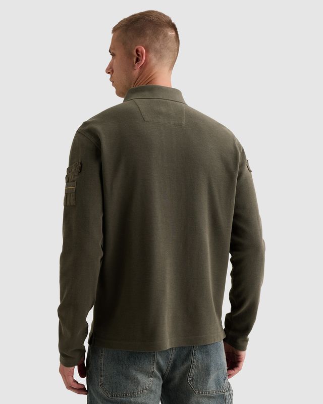 PME Legend Polo met lange mouwen en flight pocket