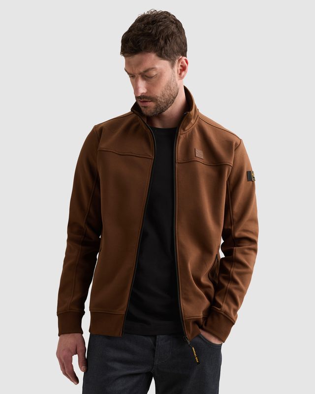 PME Legend Sweat jacket met ritssluiting en gequilt patroon