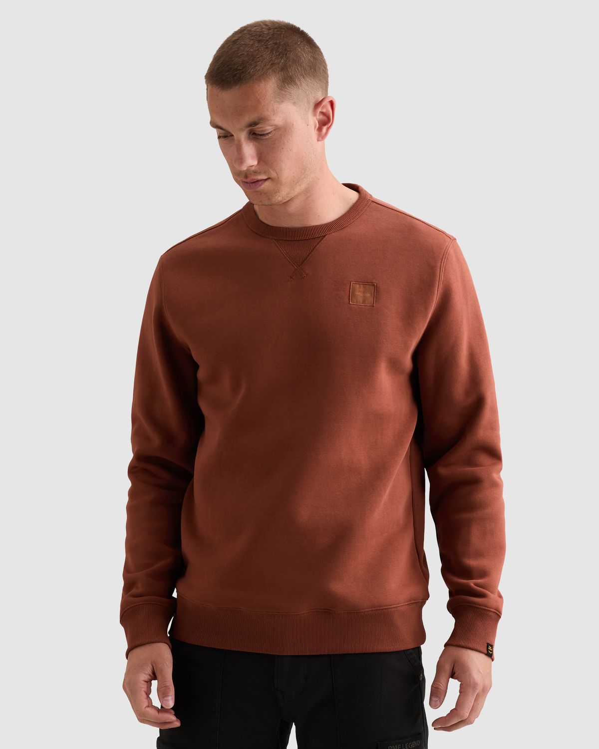 PME Legend Sweatshirt met crewneck en tonale badge